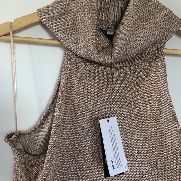 NWT Guess Metallic turtle neck sweater Pink XL - Picture 9 of 14